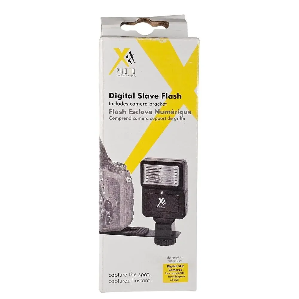 Xit XTDF Digital Slave Flash with Bracket for DSLR SLR Cameras New Open Box